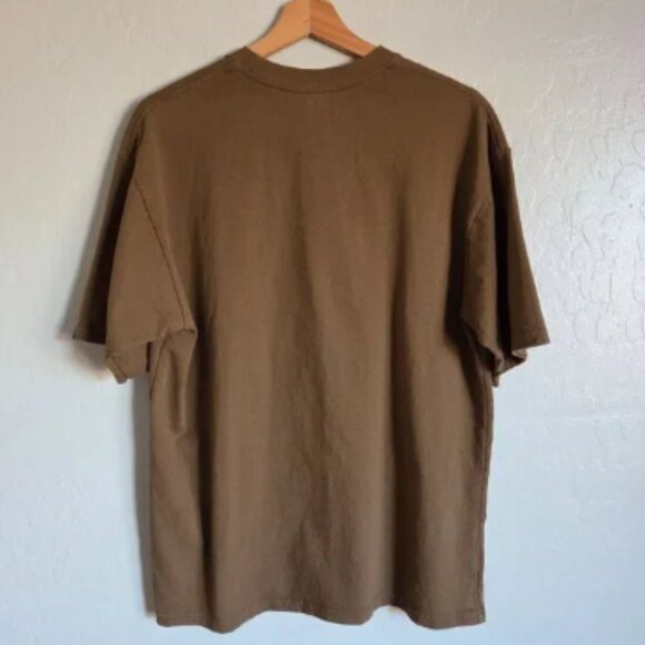 Vans Checker Icon Loose Fit Crew T-Shirt Brown Size Men's M Short Sleeves Cotton - Picture 4 of 4